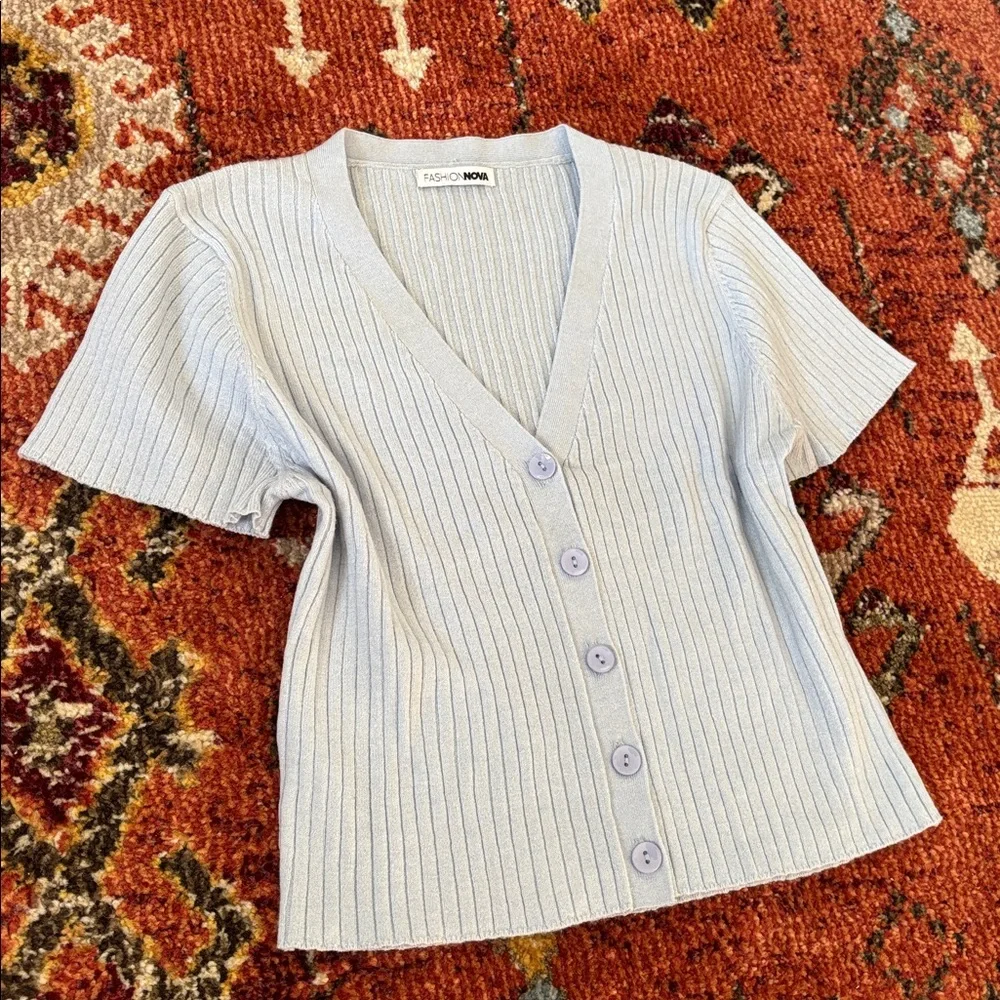 🪡👕NWOT Ribbed Button Down Cardigan Sz XL👕🪡 - Picture 3 of 6